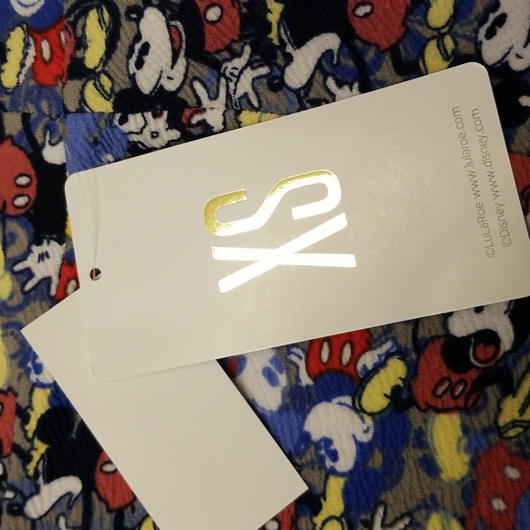 LuLaRoe Cassie Disney XS textured pencil skirt Mickey mouse red white & blue - Picture 7 of 7